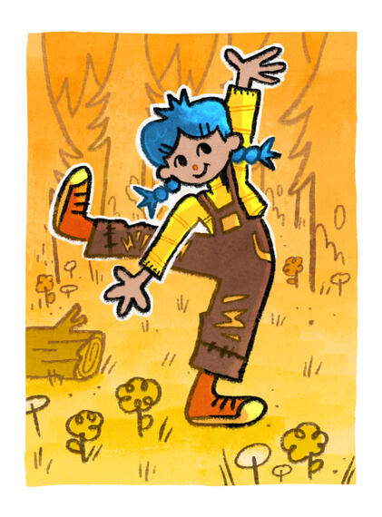 Original Character Trading Card ✦ Fun Fall Playful
