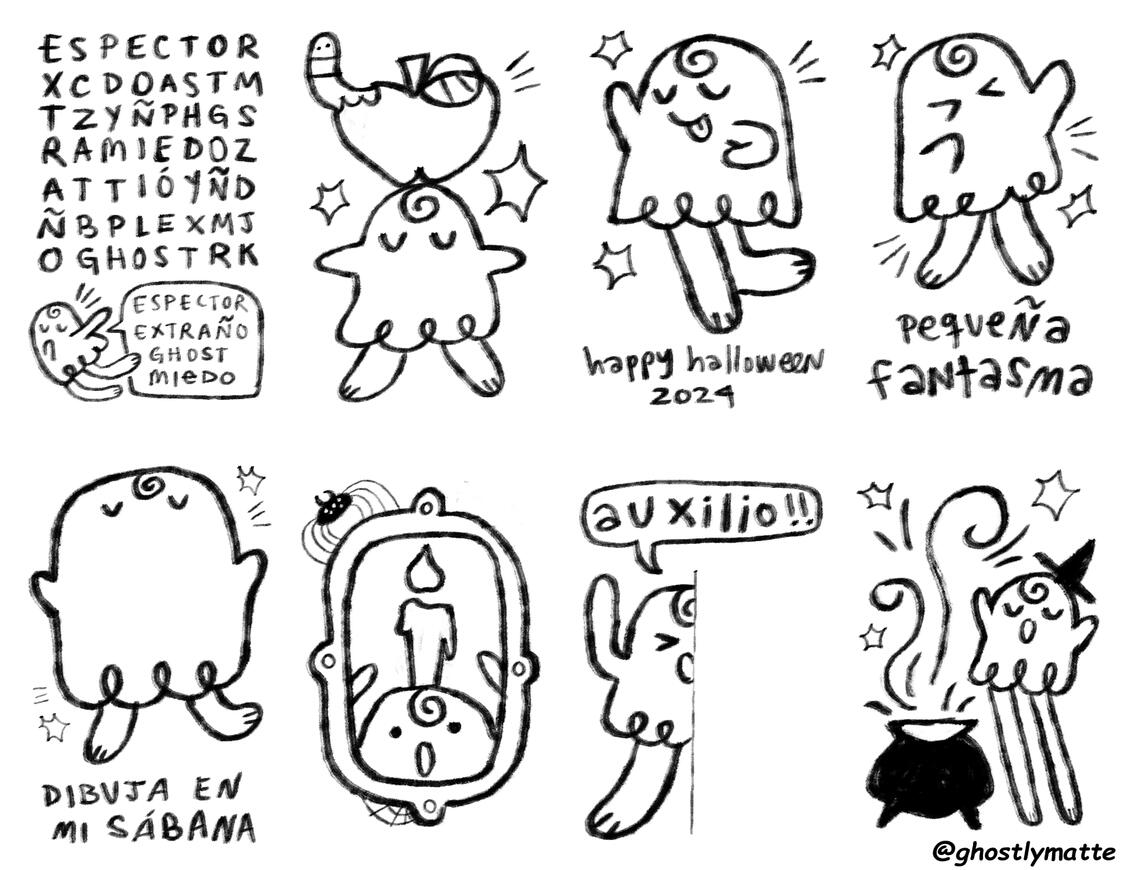Activity sheets ✦ A 1-sheet activity zine I gave out during Halloween 2024.