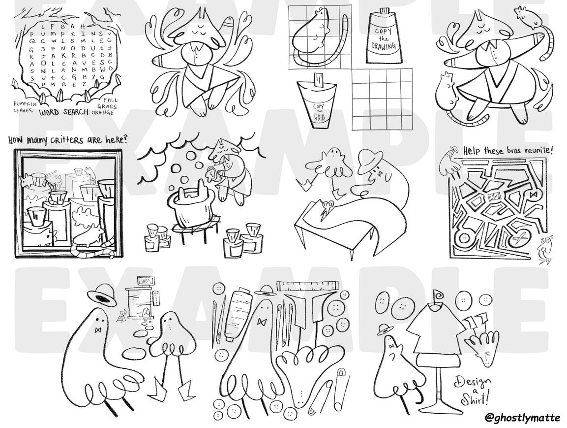 Activity Sheets ✦ Fun little activities to play with and explore these fantasy characters.