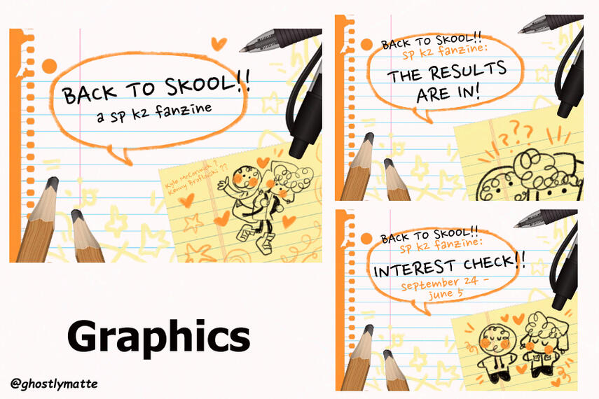 Promotional visual graphics ✦ Back to Skool: South Park Fanzine (2024)