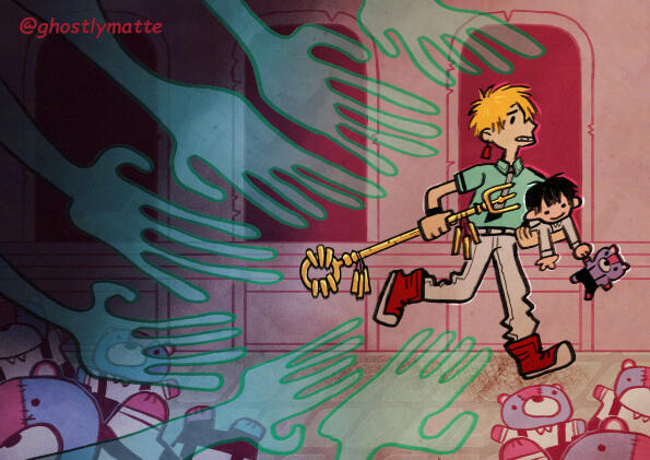 Page art ✦ Down the well: TBHK Red House Zine (2025)