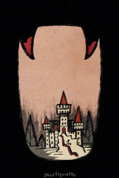 An illustration inspired by a famous vampire story, "Dracula". ✦ Book Cover ✦ Victorian Horror Vampire Fantasy