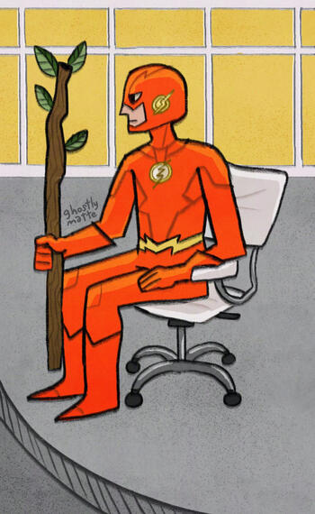 Tarot card inspired card commission series ✦ The Flash - The King of Wands ✦ Client Work