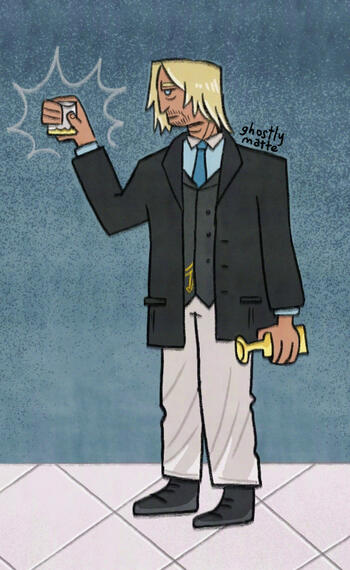 Tarot card inspired card commission series ✦ Haymitch Abernathy - The Hermit ✦ Client Work